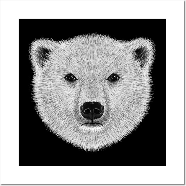 Polar Bear B&W Wall Art by Rohan Dahotre